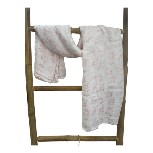Muselina rosa bosque 120x120