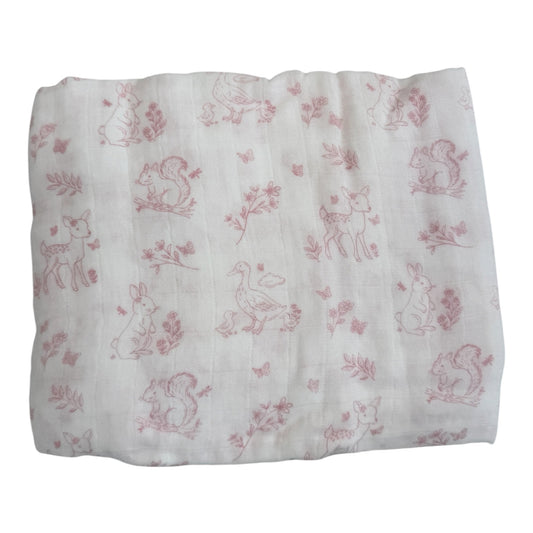 Muselina rosa bosque 120x120