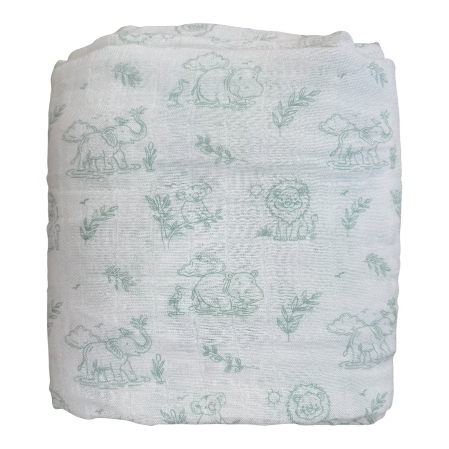 Muselina verde campo 120x120