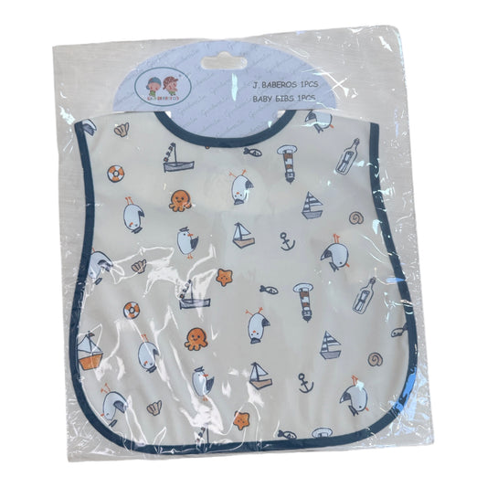 Babero impermeable azul