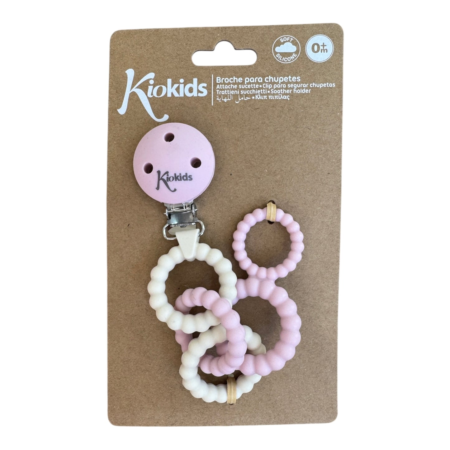 Sujetachupetes mordedor rosa