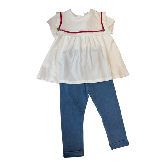 Conjunto camiseta y leggins vaquero